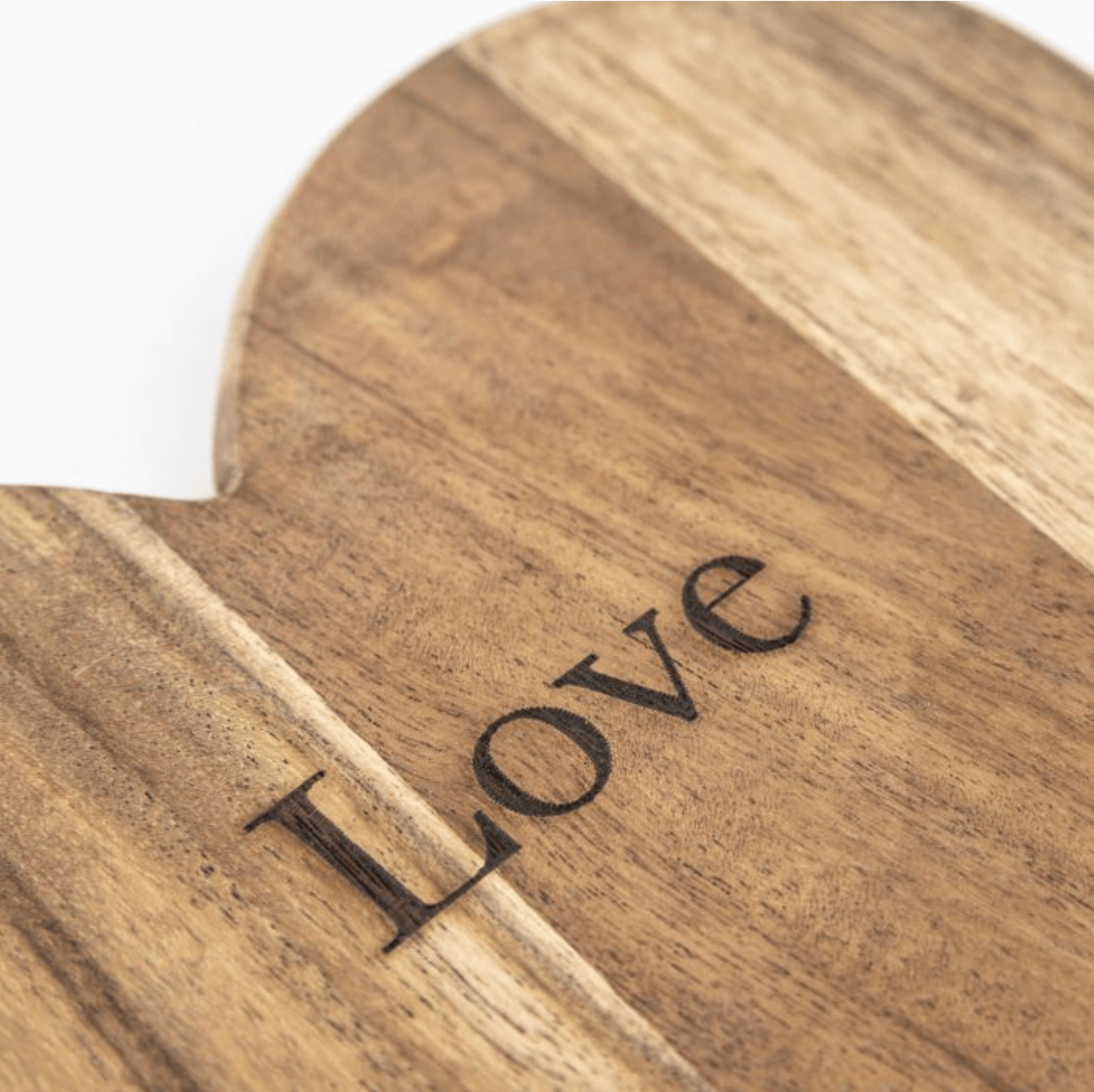 Emotive Heart Chopping Board Natural - WowCornwall