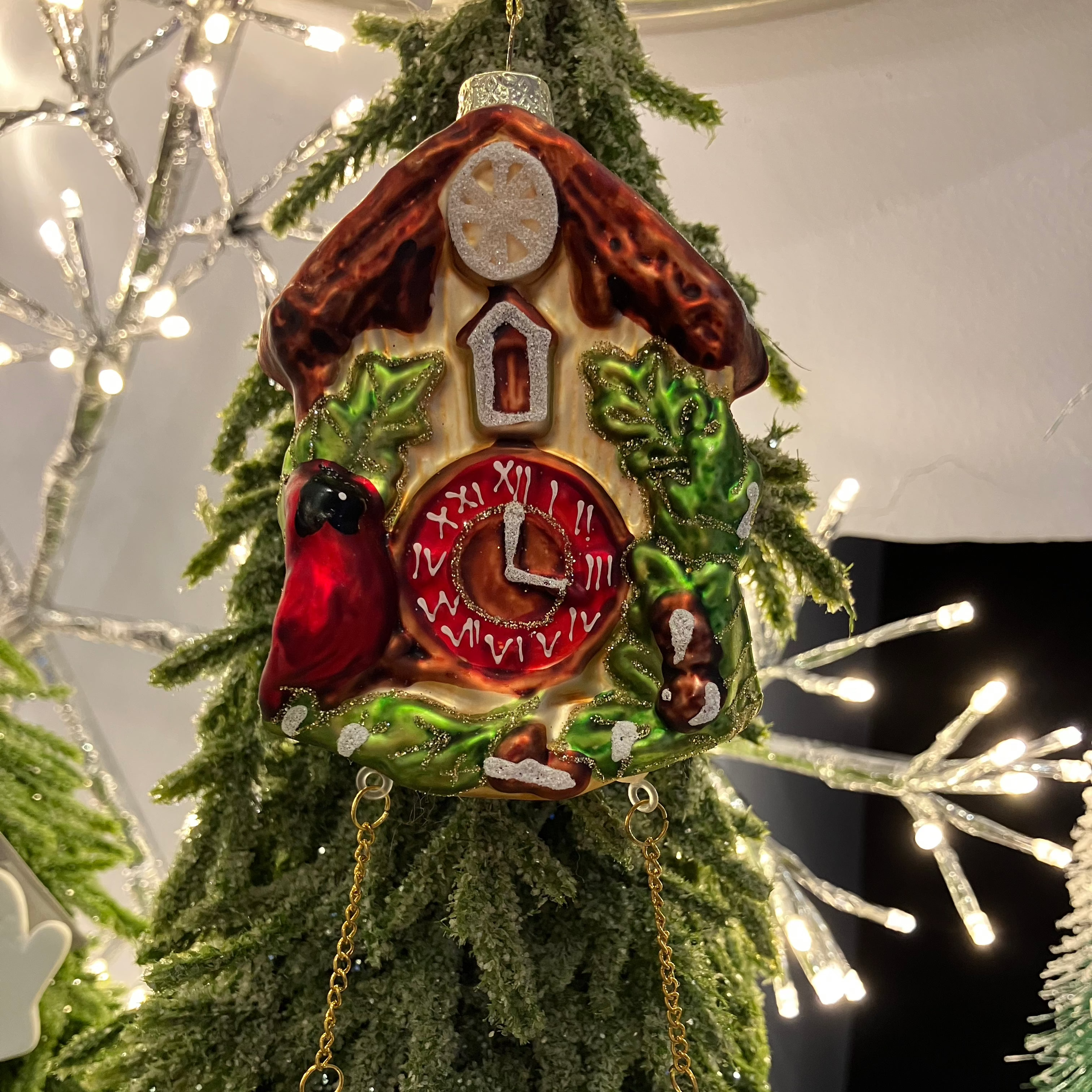 Festive cuckoo clock bauble Christmas Decoration - WowCornwall