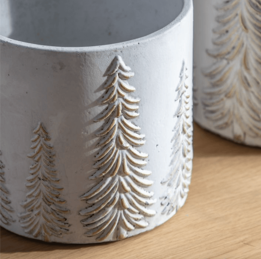 Forest Planter White & Gold Small - WowCornwall