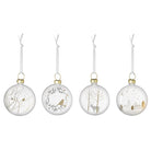 Frosted Glass Baubles set of 4 Winter Landscapes by Rader - WowCornwall