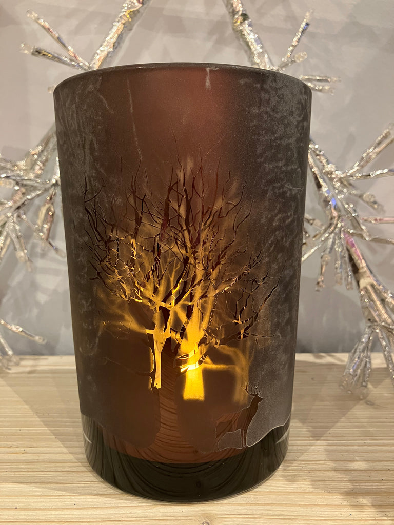 Chocolate Frosted Medium Tree Candle Holder - WowCornwall