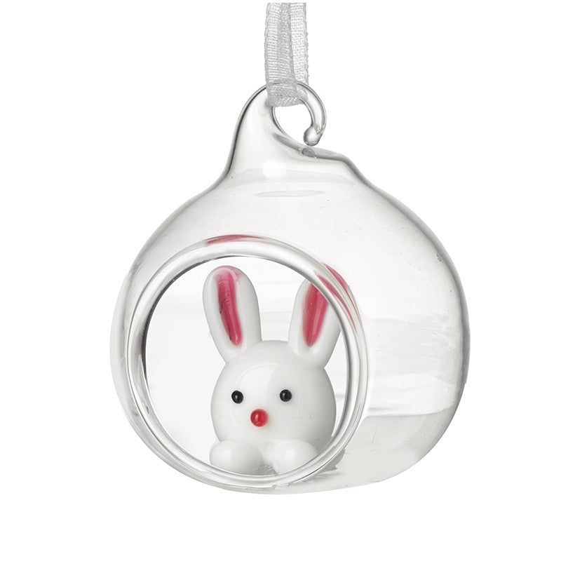 Glass Hanging Rabbit
