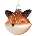 Glass fox head bauble Christmas Decoration - WowCornwall