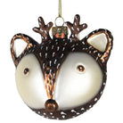 Glass deer head bauble Christmas Decoration - WowCornwall