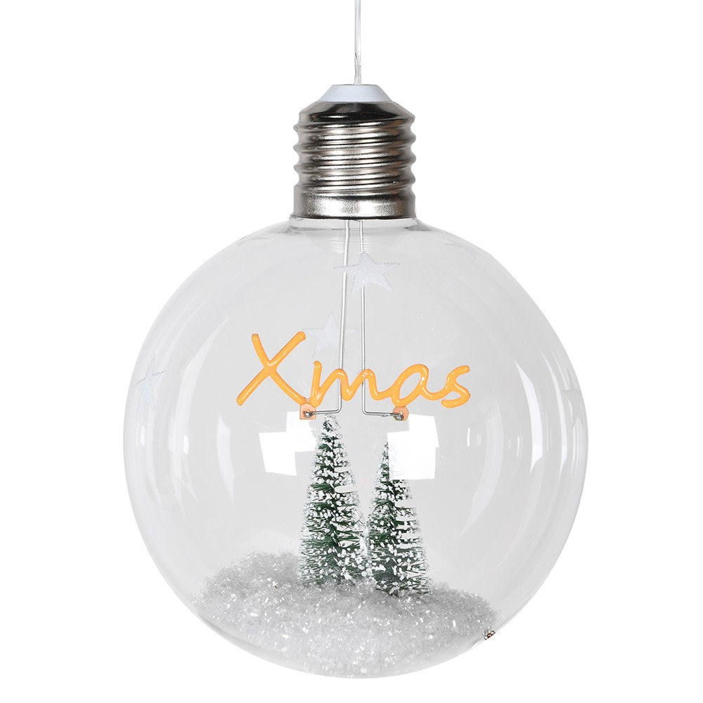 Xmas and trees LED bauble - WowCornwall