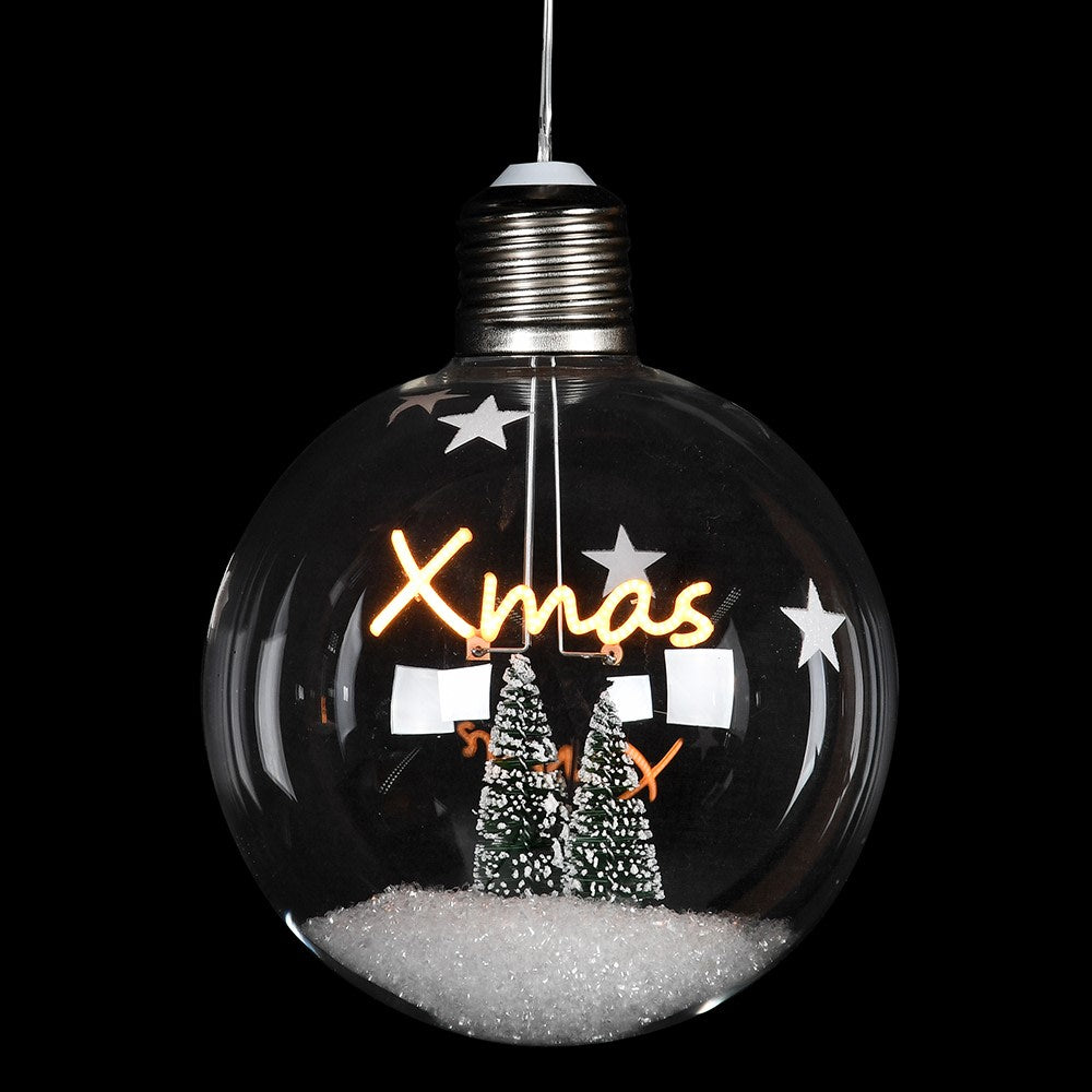 Xmas and trees LED bauble - WowCornwall