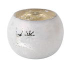 White Glass Reindeer Votive - WowCornwall