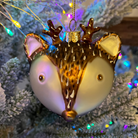 Glass deer head bauble Christmas Decoration - WowCornwall