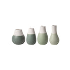 Porcelain Mini Pastel Vases Set of 4pcs Set in Green - WowCornwall