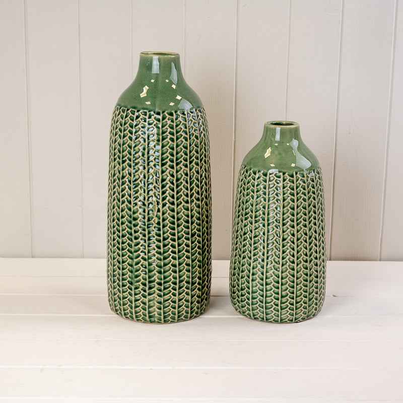 Green Ceramic Vase – 37.5cm