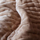 Haze Velvet Quilted Throw – Coral