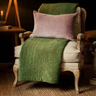 Haze Velvet Quilted Throw – Grass
