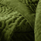 Haze Velvet Quilted Throw – Grass