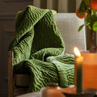 Haze Velvet Quilted Throw – Grass