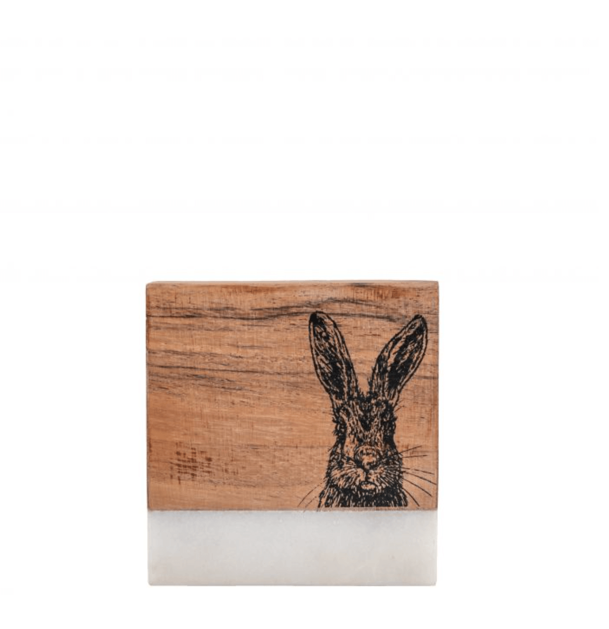 Hare Coasters White Marble (Set of 4) - WowCornwall