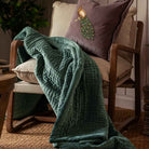Haze Velvet Quilted Throw – Seafoam