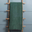 Haze Velvet Quilted Throw – Seafoam