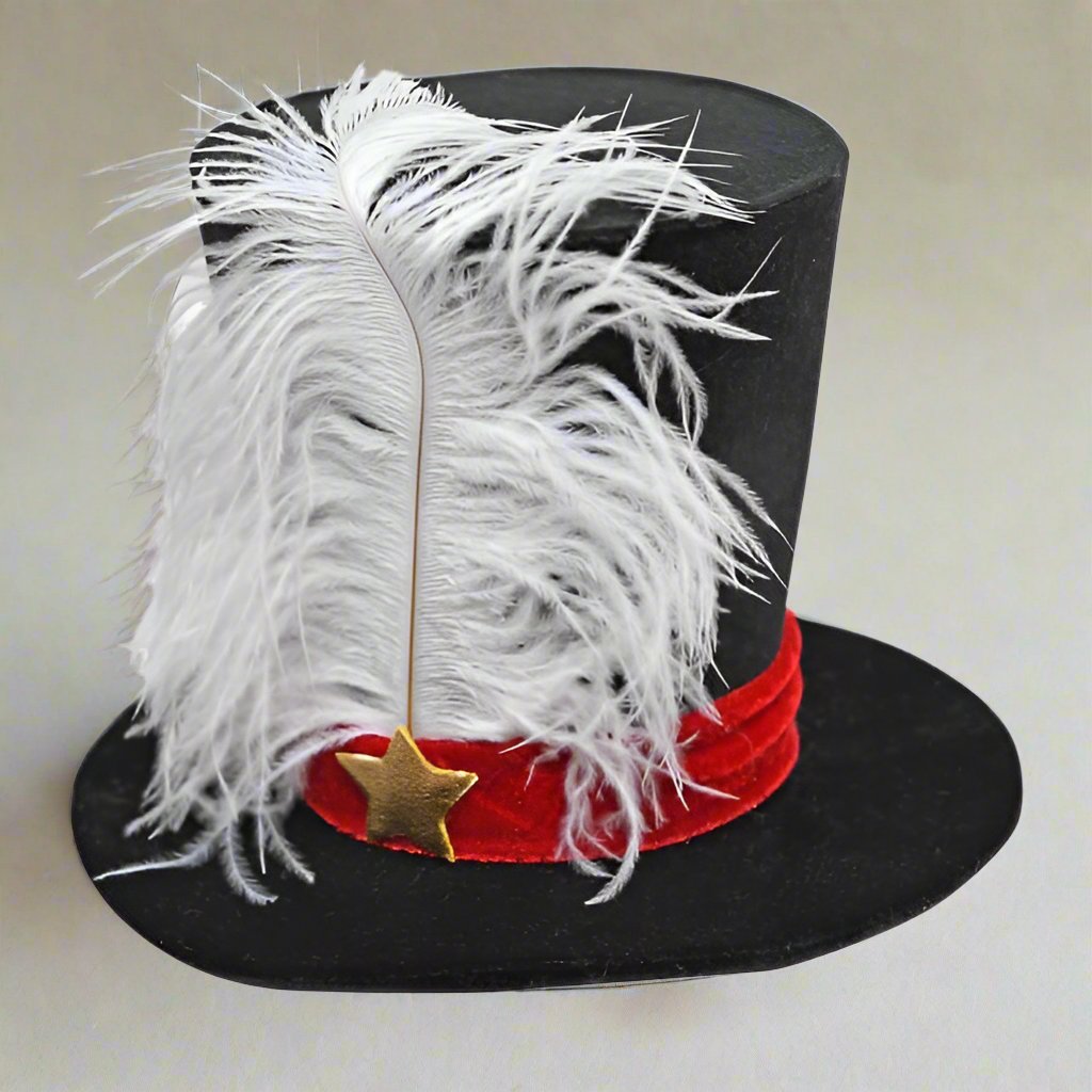 Black/White Top Hat Decoration - WowCornwall