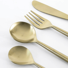 Juni Cutlery Set x16 Matt Gold - WowCornwall