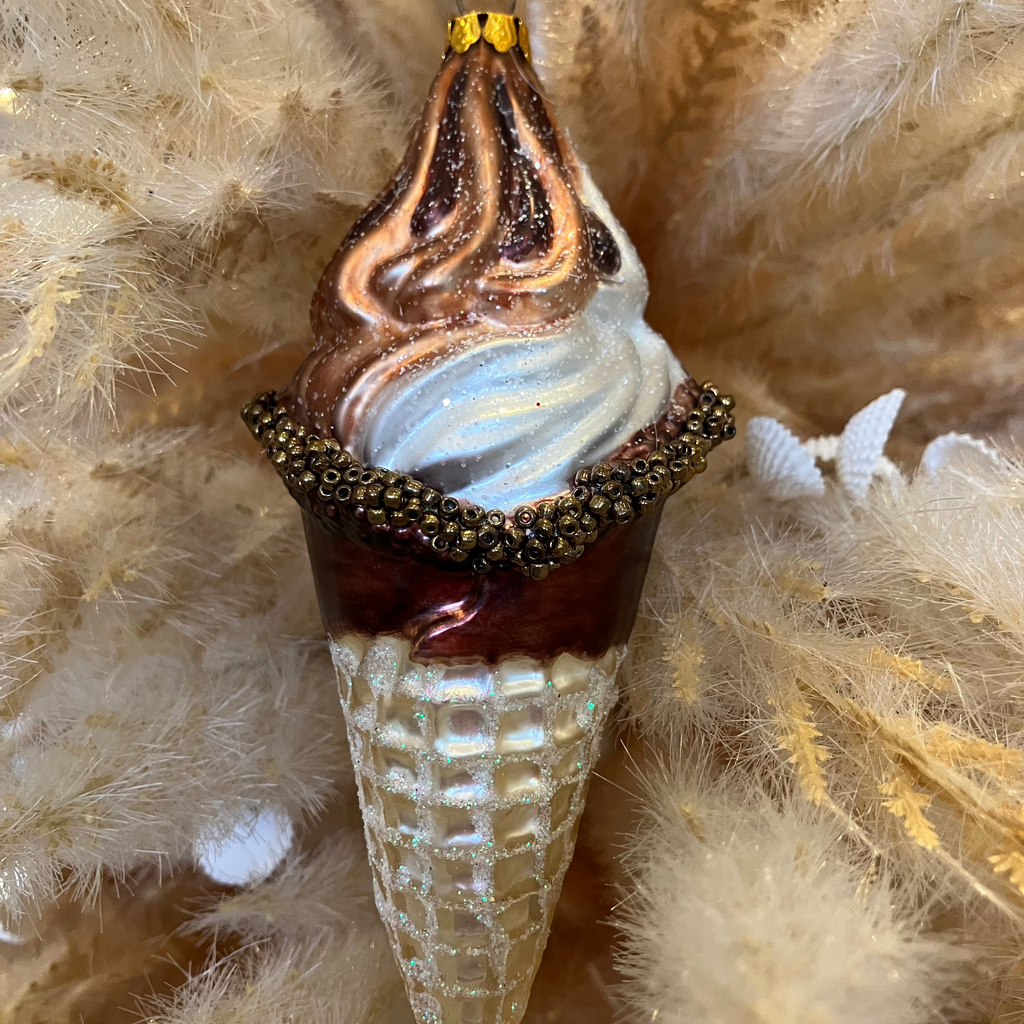 Mixed Glass Ice Cream Cone Decoration