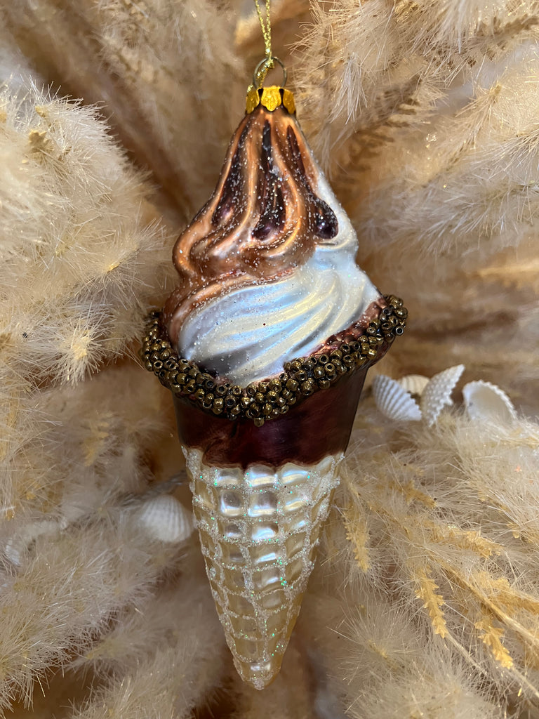 Mixed Glass Ice Cream Cone Decoration