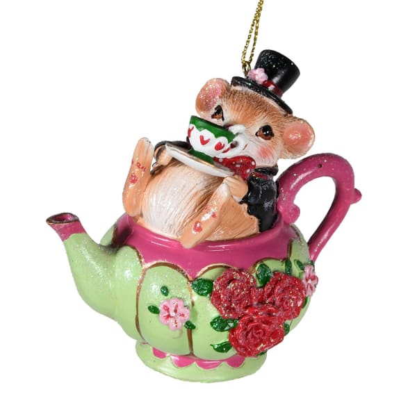 Mixed Mouse in Teapot Decoration - WowCornwall
