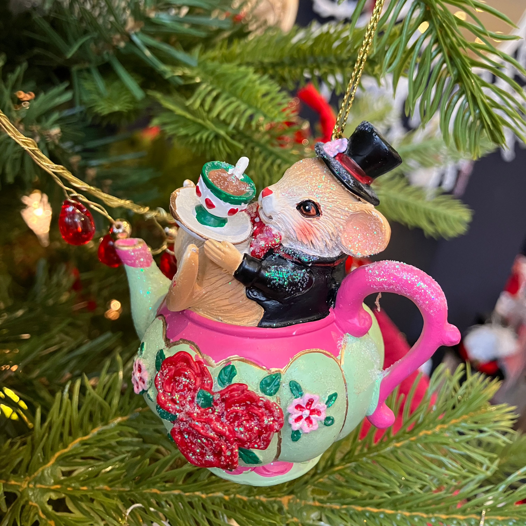 Mixed Mouse in Teapot Decoration - WowCornwall