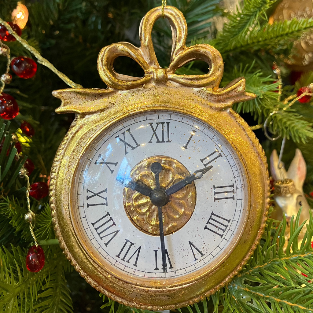 Gold Pocket Watch Bauble Decoration - WowCornwall