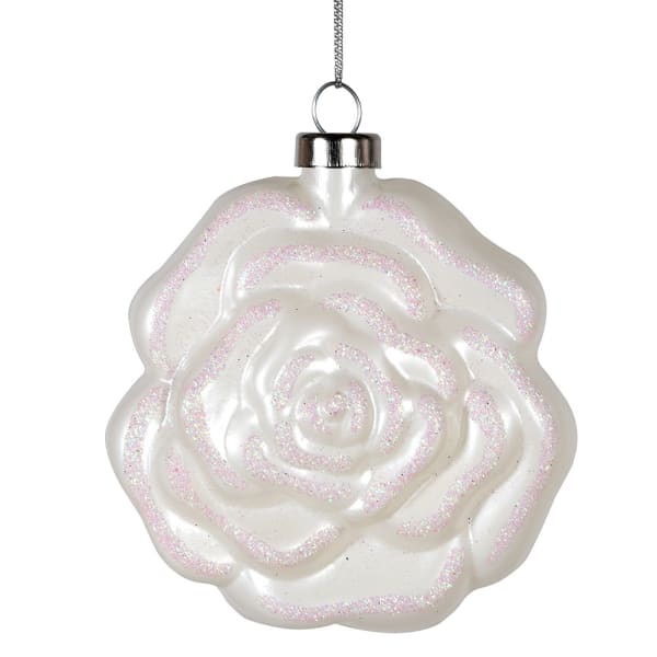 White Rose Bauble Decoration - WowCornwall