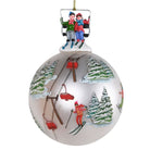 Pearl skiing scene bauble Christmas Decoration - WowCornwall