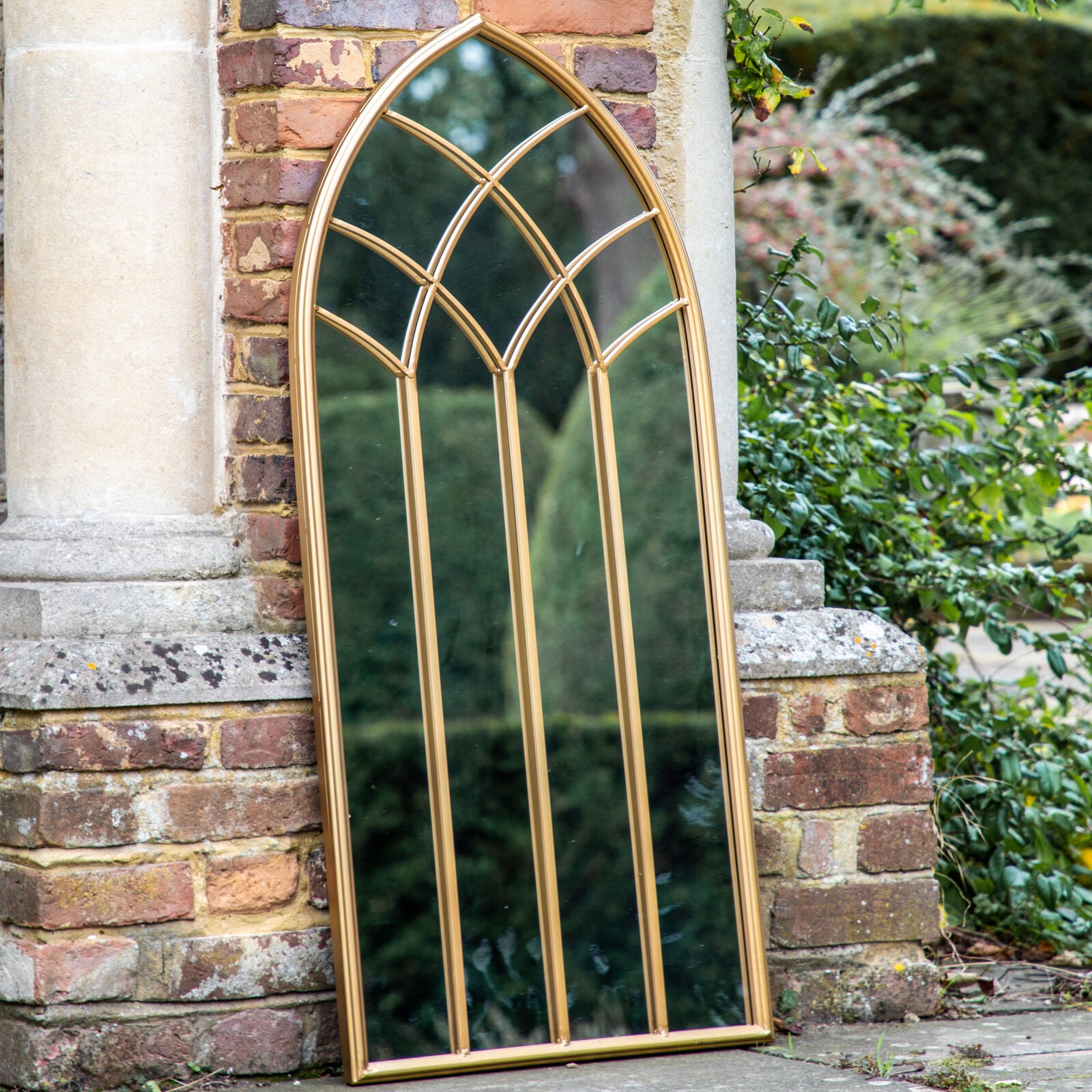 Kirby Outdoor Mirror Gold 1150x500mm - WowCornwall