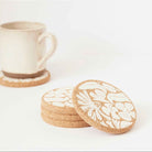 Flora Organic Cork Coasters - Set of 4