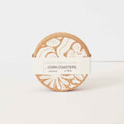 Flora Organic Cork Coasters - Set of 4