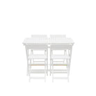 Lindos White Folding Dining Set