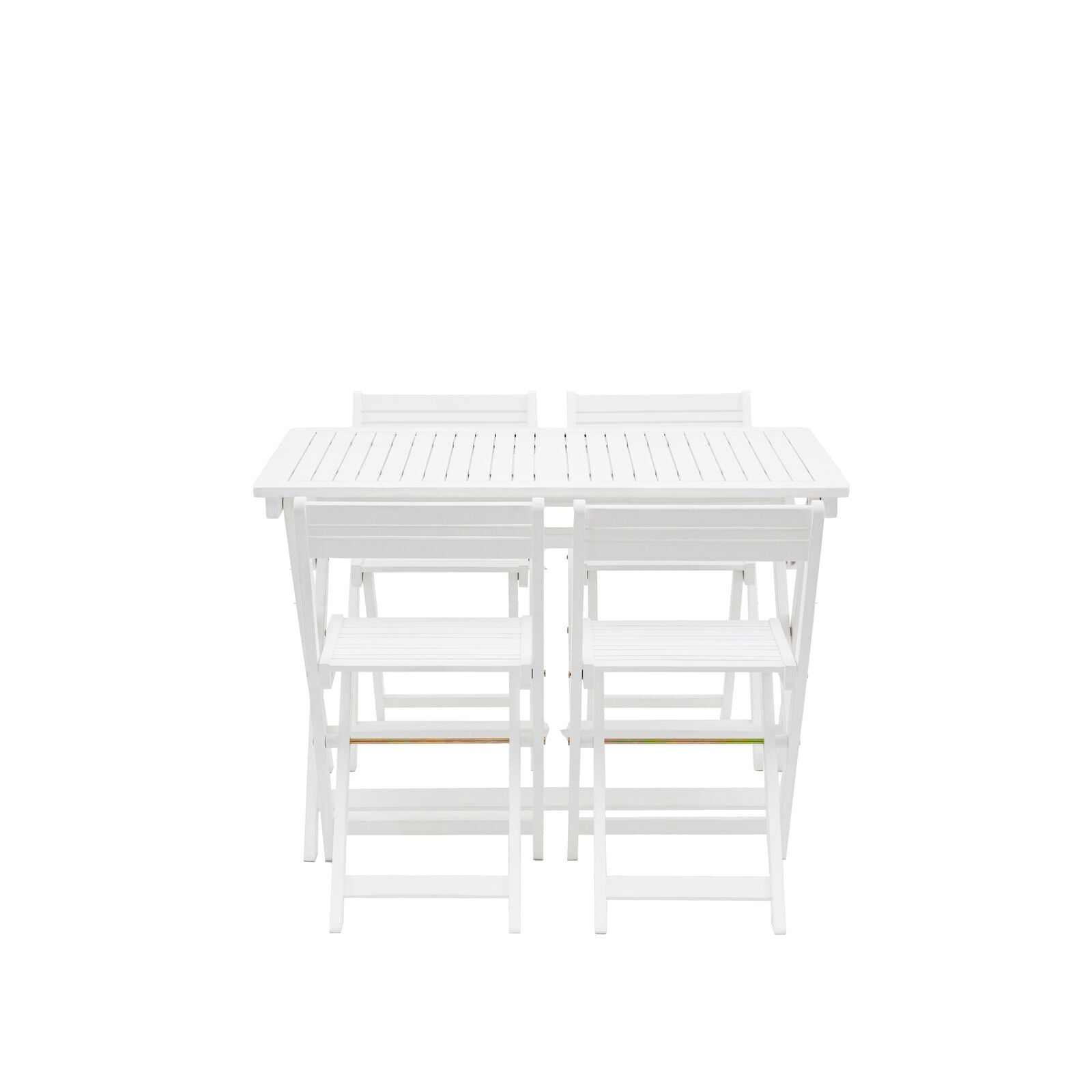 Lindos White Folding Dining Set