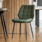 Manford Dining Chair Bottle Green (2pk) - WowCornwall