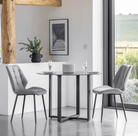 Manford Dining Chair Light Grey (2pk) - WowCornwall