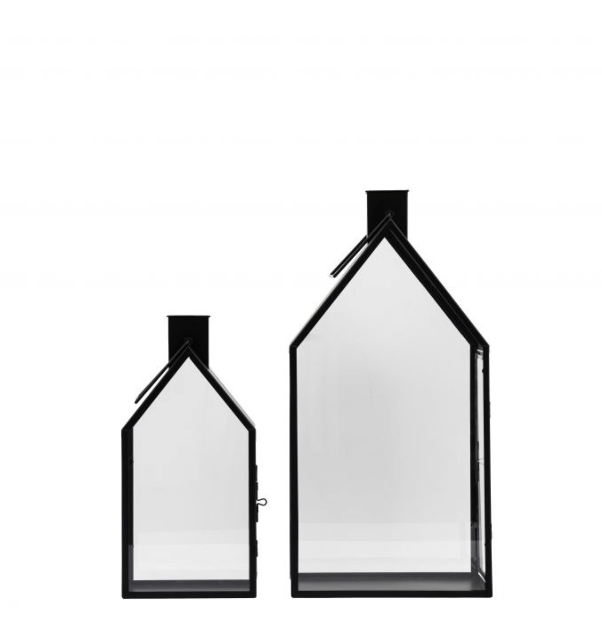 Mansion Lantern Large Black (Set of 2) - WowCornwall