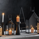 Mansion Lantern Large Black (Set of 2) - WowCornwall