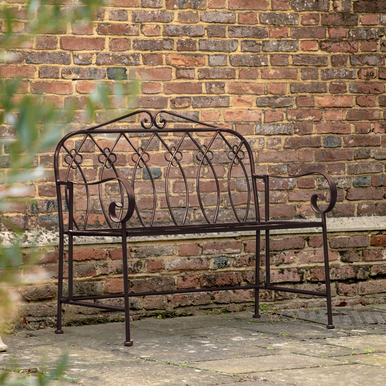 Matera Outdoor Bench Noir   In Stock - WowCornwall