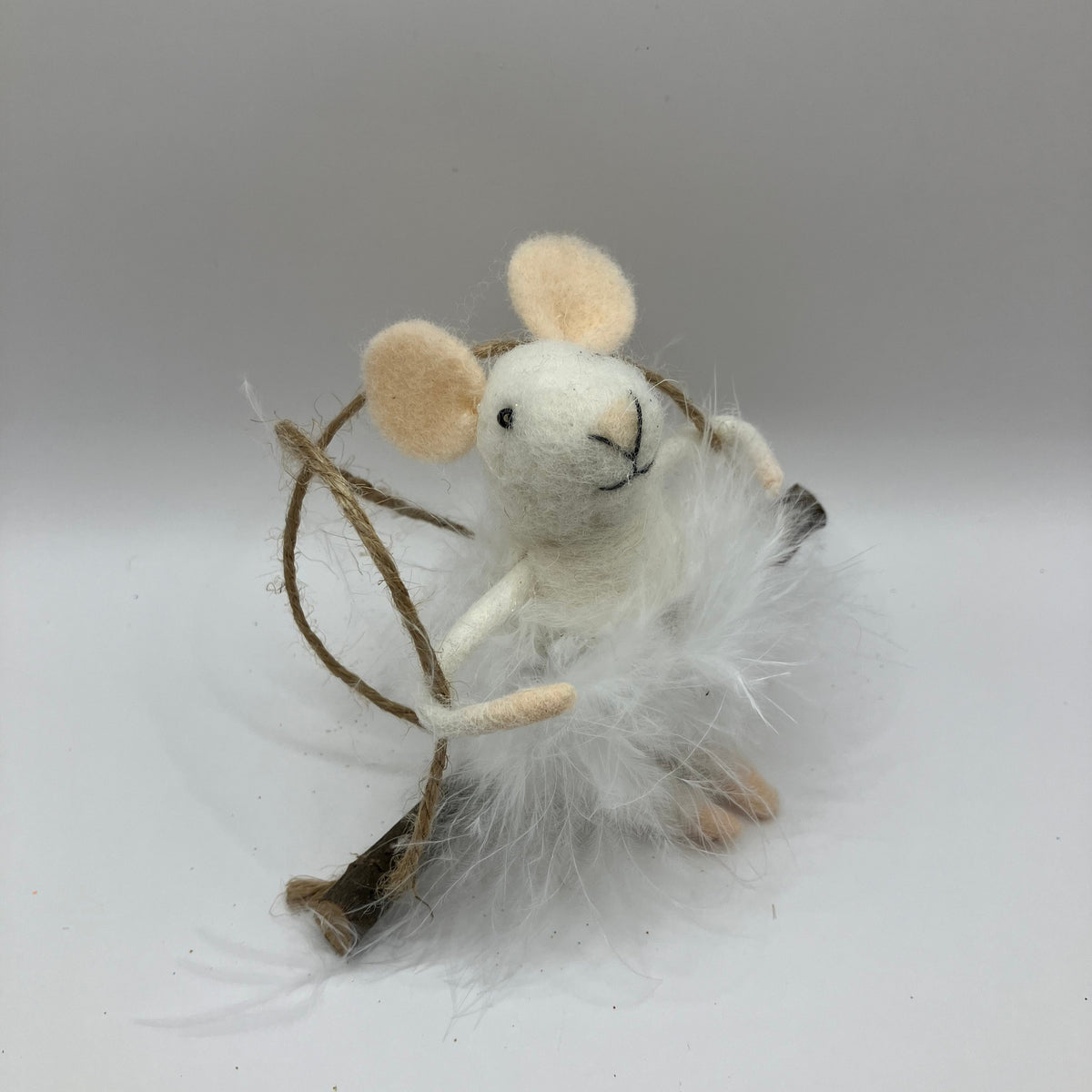 Matilda mouse on swing Christmas Decoration - WowCornwall