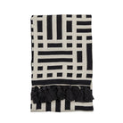 Merton Knitted Tassel Throw Black