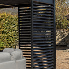 Messina Pergola Louvre Screen Black 900x2180mm - WowCornwall