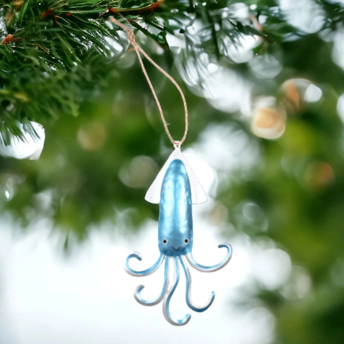 Metallic Squid Hanging Decoration - WowCornwall