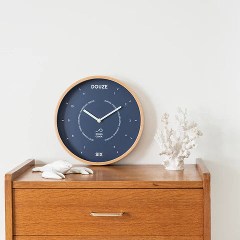 Navy Blue Wood Time Clock - WowCornwall