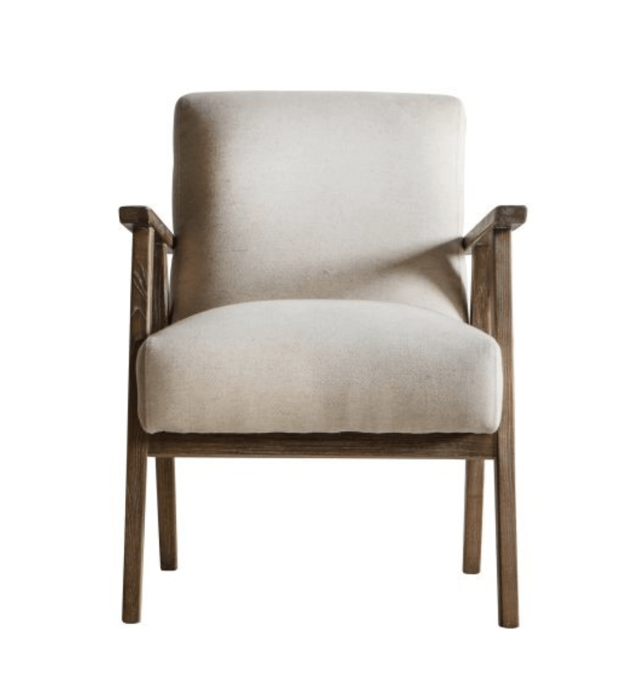 Neyland Armchair Natural Linen - WowCornwall