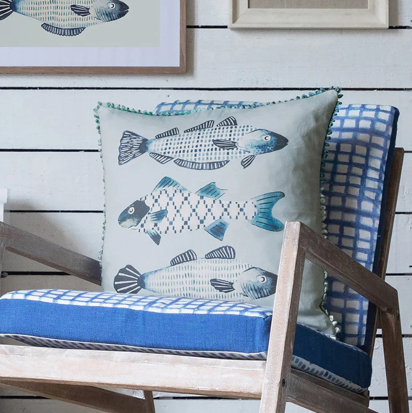 Otto Cushion Seafoam Cover - WowCornwall