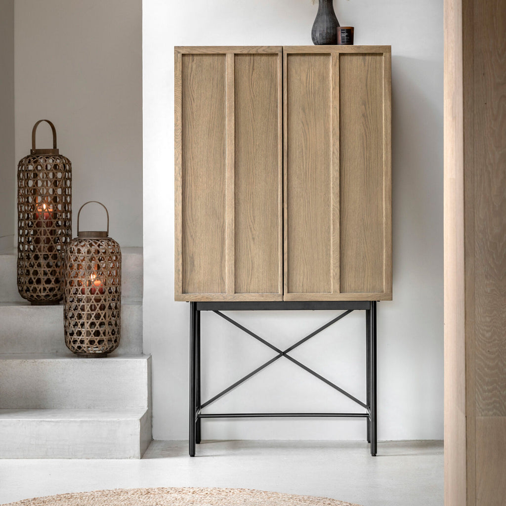 Panelled 2 Door Cocktail Cabinet