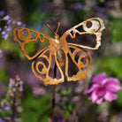 Peacock butterfly sculpture with stake - WowCornwall