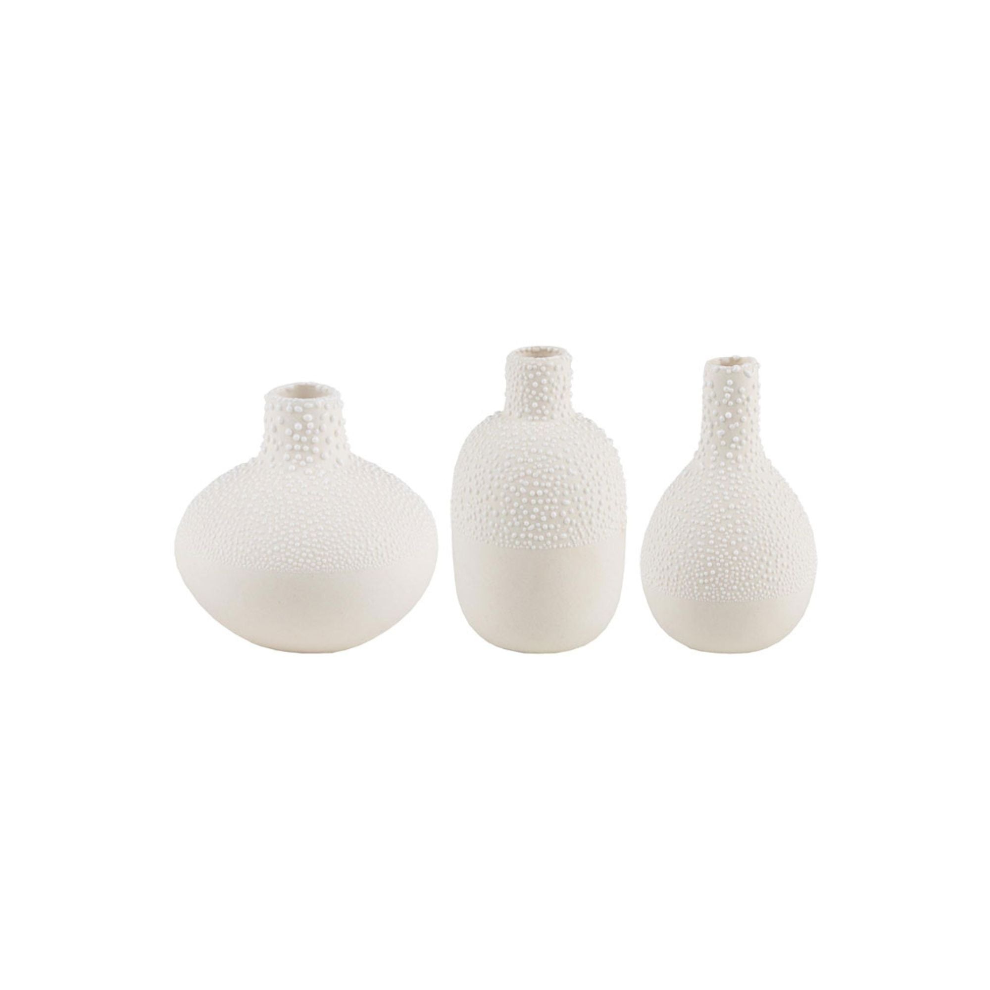 Porcelain Pearl Vase Mini Set of 3pcs - WowCornwall